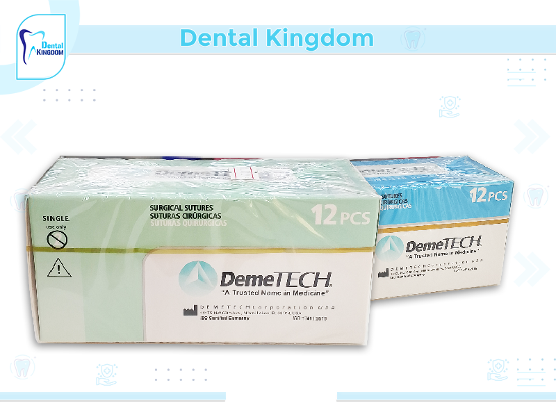 DEMESILK 5/0 19MM L884-19 EX884/2024-خيوط جراحية 