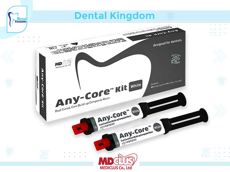 Any-Core Kit white  core build up composite resin - (9g) * 2ea LOT AC23T345 EX 240315-مادة حشو اسنان 