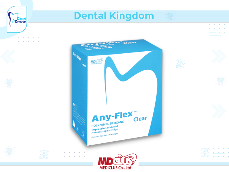 Any-Flex Clear IMPESSION MATERIAL AUTO MIXING 50M X 4 CARTRIDGES EX 22-2-2024 LOT FC21T014 -